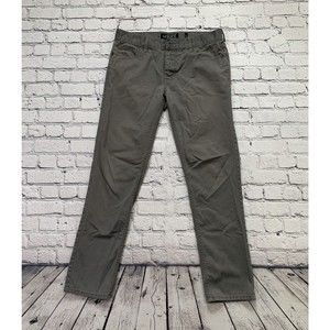 Rude Jeans Men's 32x30 Gray Slim Straight Grey Distressed Denim Pants